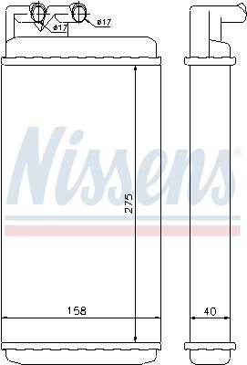 Радиатор отопителя NISSENS 70220