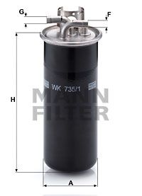 Фильтр топливный MANN-FILTER WK7351