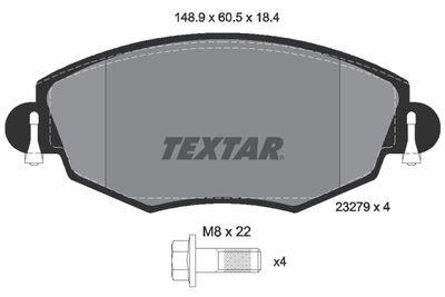 Колодки тормозные дисковые передние TEXTAR 2327904
