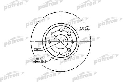 Диск тормозной передний PATRON PBD2564