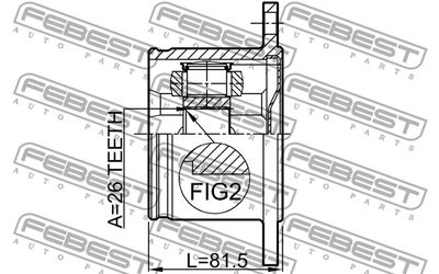 ШРУС внутренний передний правый FEBEST 0211T30RH