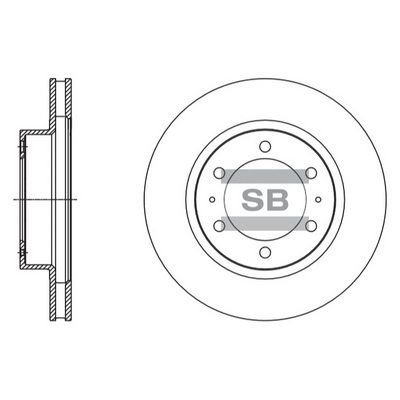 Диск тормозной передний SANGSIN SD4098