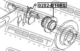 Ступица задняя FEBEST 0282B10RS