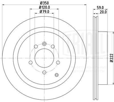 Диск тормозной задний TRIALLI DF130108