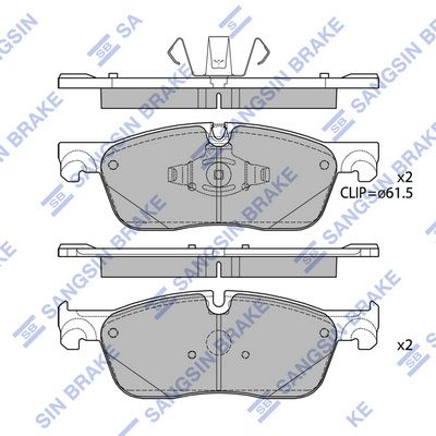 Колодки тормозные передние SANGSIN SP4279