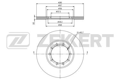 Диск тормозной задний Zekkert BS5330