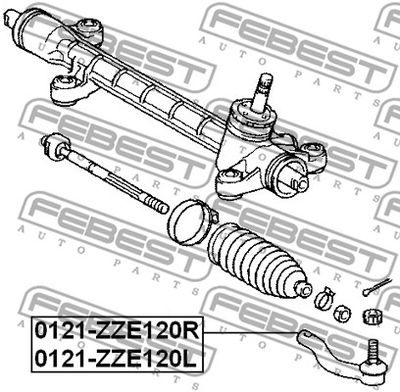 Наконечник рулевой левый FEBEST 0121ZZE120L