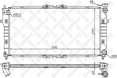 Радиатор STELLOX 1025033SX