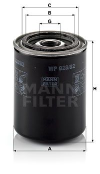 Фильтр масляный MANN-FILTER WP92882
