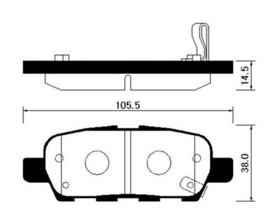 Колодки тормозные дисковые задние HSB HP3007