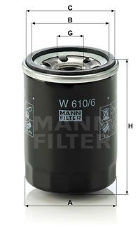 Фильтр масляный MANN-FILTER W6106