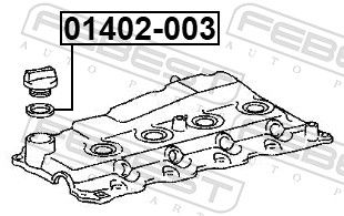 Уплотнительное кольцо крышки маслозаливной горловины TOYOTA 9043035001