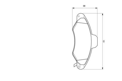 Колодки тормозные дисковые передние BOSCH 0986424644