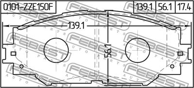 Колодки тормозные передние FEBEST 0101ZZE150F