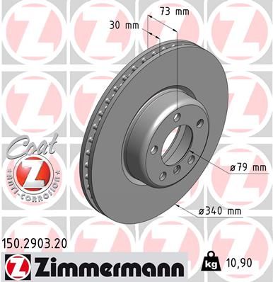 Диск тормозной ZIMMERMANN 150290320