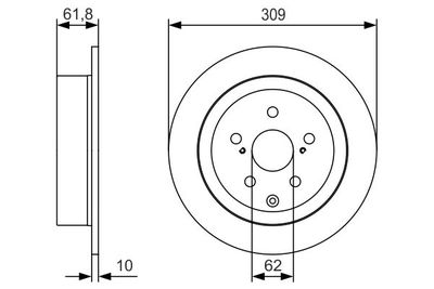 Диск тормозной задний BOSCH 0986479T04