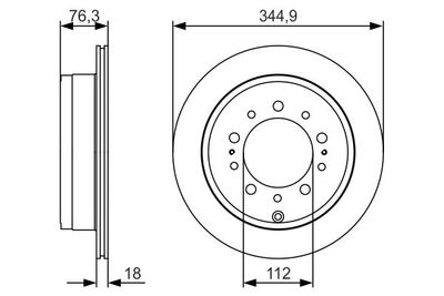 Диск тормозной задний BOSCH 0986479R32