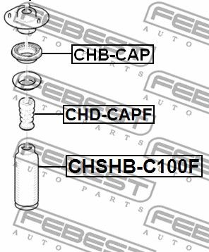 Пыльник амортизатора переднего FEBEST CHSHBC100F