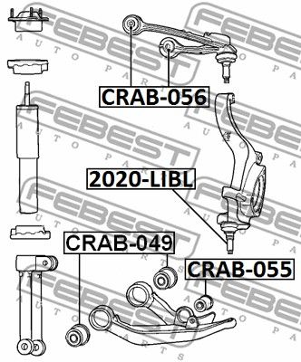 Сайлентблок нижнего переднего рычага FEBEST CRAB055