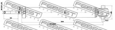 Амортизатор задний газовый FEBEST 01650964R