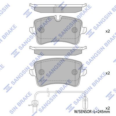 Колодки тормозные задние SANGSIN SP2317