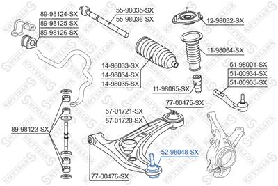 Опора шаровая STELLOX 5298048SX