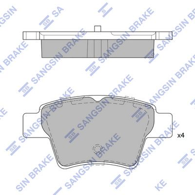 Колодки тормозные задние SANGSIN SP2153