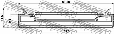 Сальник привода FEBEST 95PES35610911U