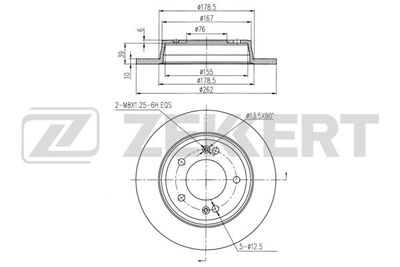 Диск тормозной задний Zekkert BS5800