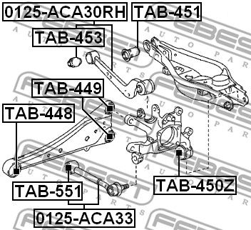 Тяга задняя поперечная с шаровой FEBEST 0125ACA33
