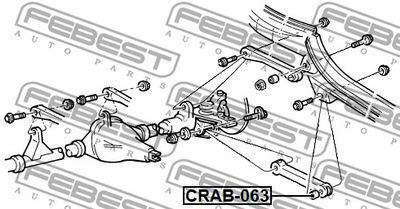 Сайлентблок FEBEST CRAB063