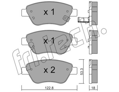 Комплект колодок для дискового тормоза TRUSTING 3302