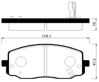 Колодки тормозные дисковые HSB HP1025