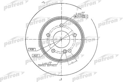 Диск тормозной задний PATRON PBD4134