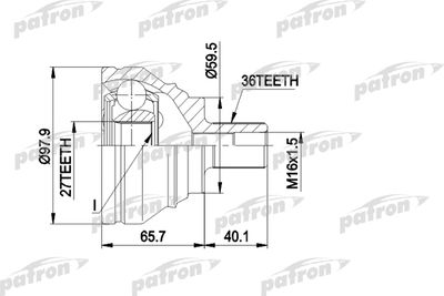 ШРУС наружный PATRON PCV1463