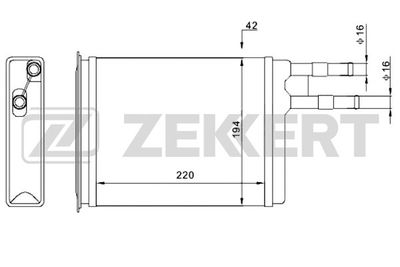 Радиатор отопителя Zekkert MK5026