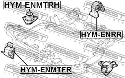 Подушка двигателя правая FEBEST HYMENMTRH