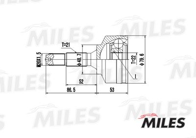 ШРУС наружный Miles GA20370