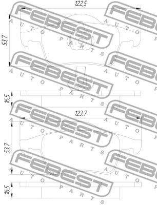 Колодки тормозные задние FEBEST 2701S60R