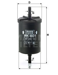 Фильтр топливный MANN-FILTER WK6031