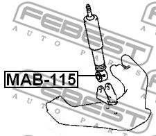 Сайлентблок переднего амортизатора FEBEST MAB115