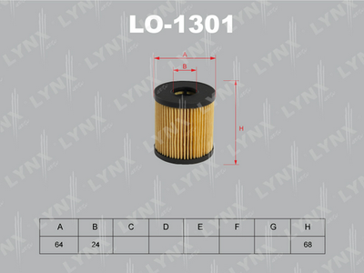 Фильтр масляный LYNXauto LO1301