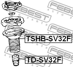 Отбойник амортизатора переднего FEBEST TDSV32F