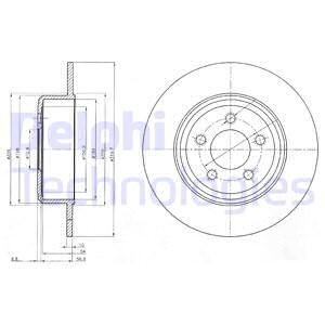 Диск тормозной задний DELPHI BG4074