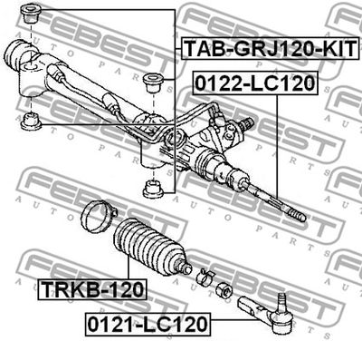 Пыльник рулевой рейки FEBEST TRKB120