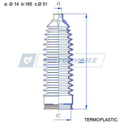 Пыльник рулевой рейки MotorHerz RDZ0562MG