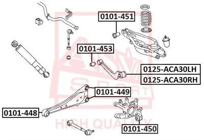Тяга задняя поперечная правая ASVA 0125ACA30RH