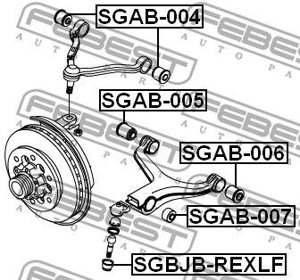 Сайлентблок переднего нижнего рычага задний SSANGYONG 4455309013