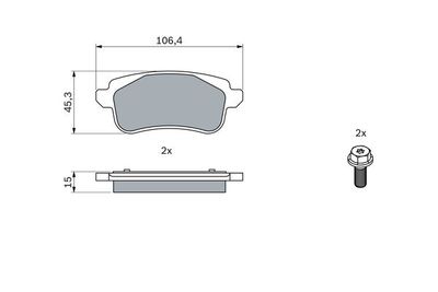 Колодки тормозные дисковые BOSCH 0986494723