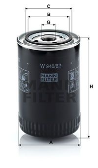 Фильтр масляный MANN-FILTER W94062
